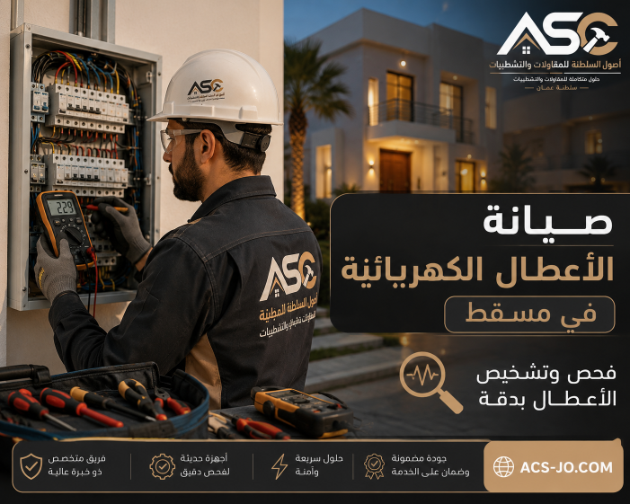 صيانة الأعطال الكهربائية في مسقط