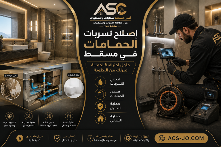 إصلاح تسربات الحمامات في مسقط