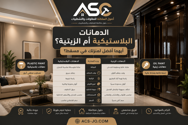 الفرق بين الدهانات البلاستيكية والزيتية