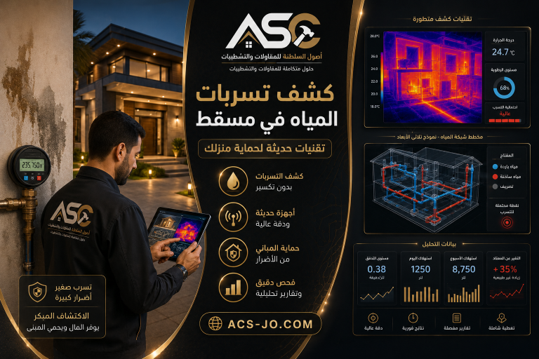 كشف تسربات المياه في مسقط